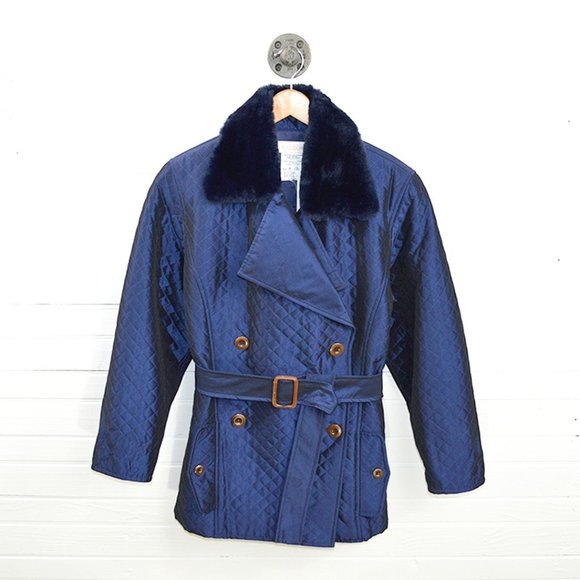 Carmelo Pomodoro Quilted Peacoat #147-2